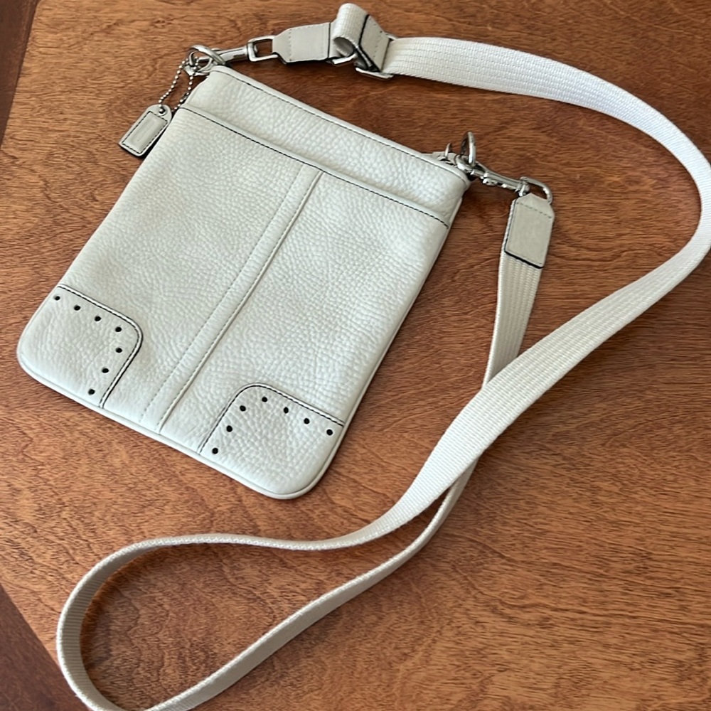 Coach Cream Leather Crossbody Purse